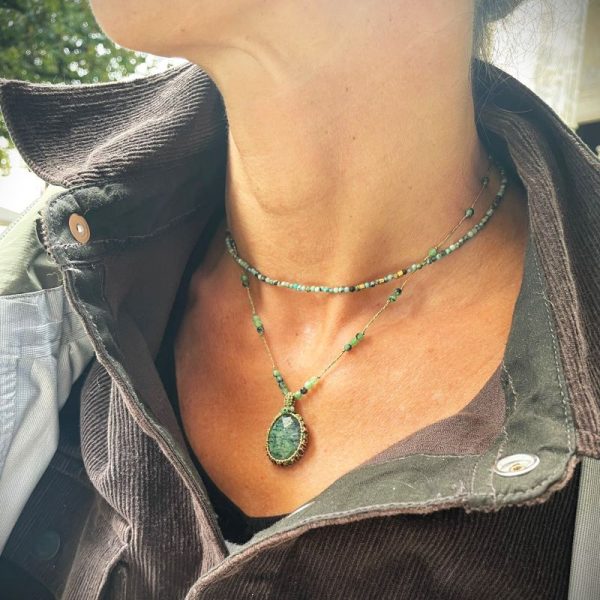 Collier Gabrielle en rubis zoisite